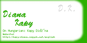 diana kapy business card